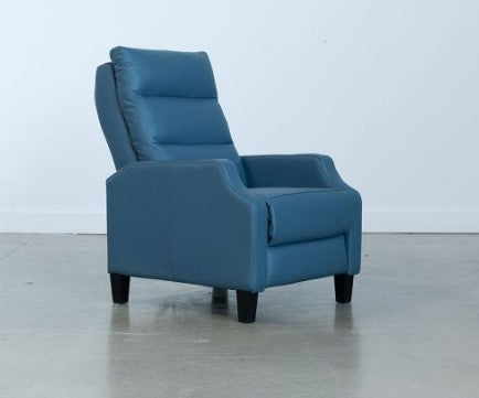 Accent reclining chair with power lumbar support and headrest