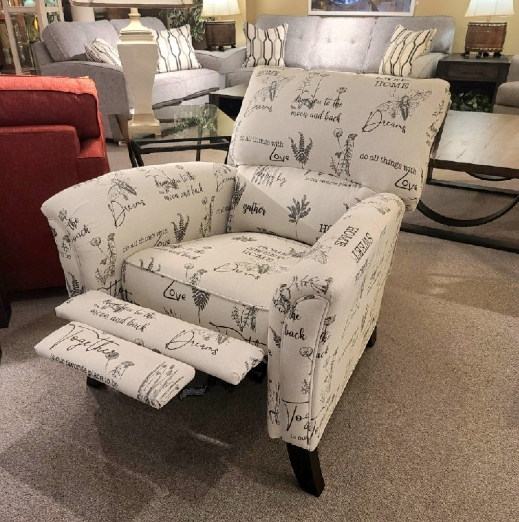 Curved Arm Accent Recliner Wilson Furniture Oshawa