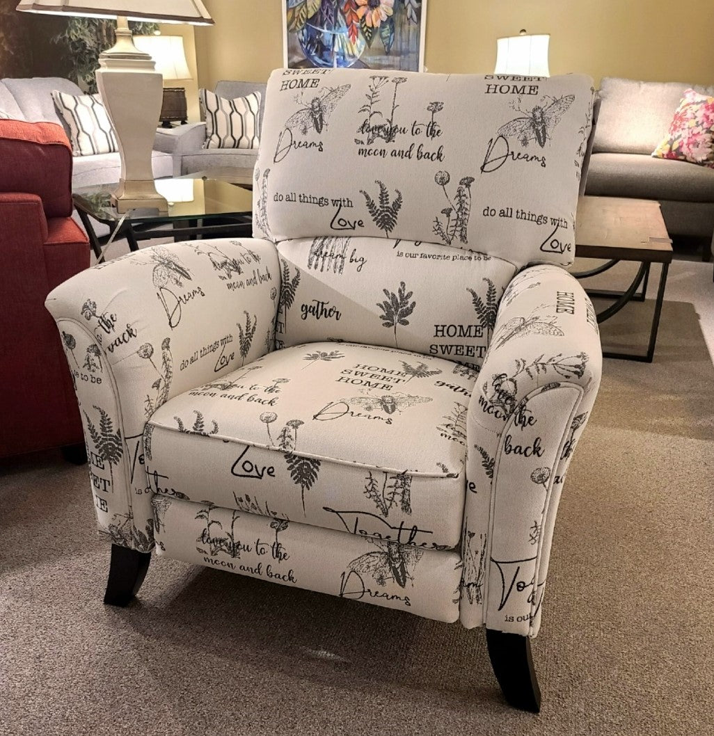 Curved Arm Accent Recliner Wilson Furniture Oshawa