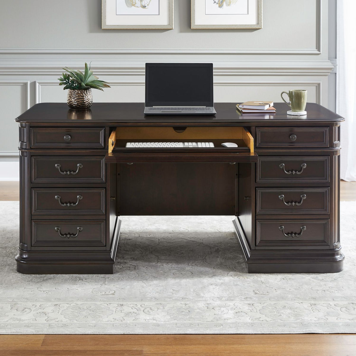 Brayton Manor Home Office Collection - Executive Desk – Wilson ...