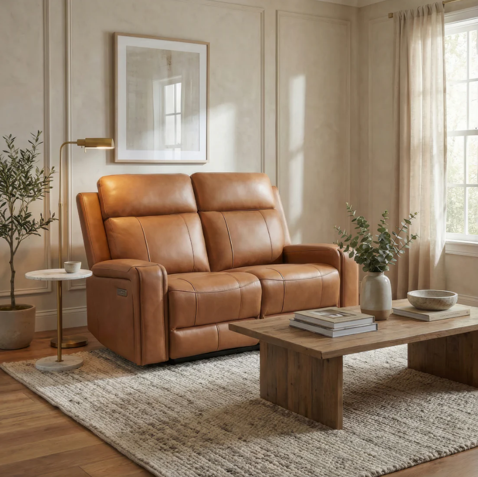 Cavron Cavron Power Leather Reclining Sofa Collection – Wilson Furniture Oshawa