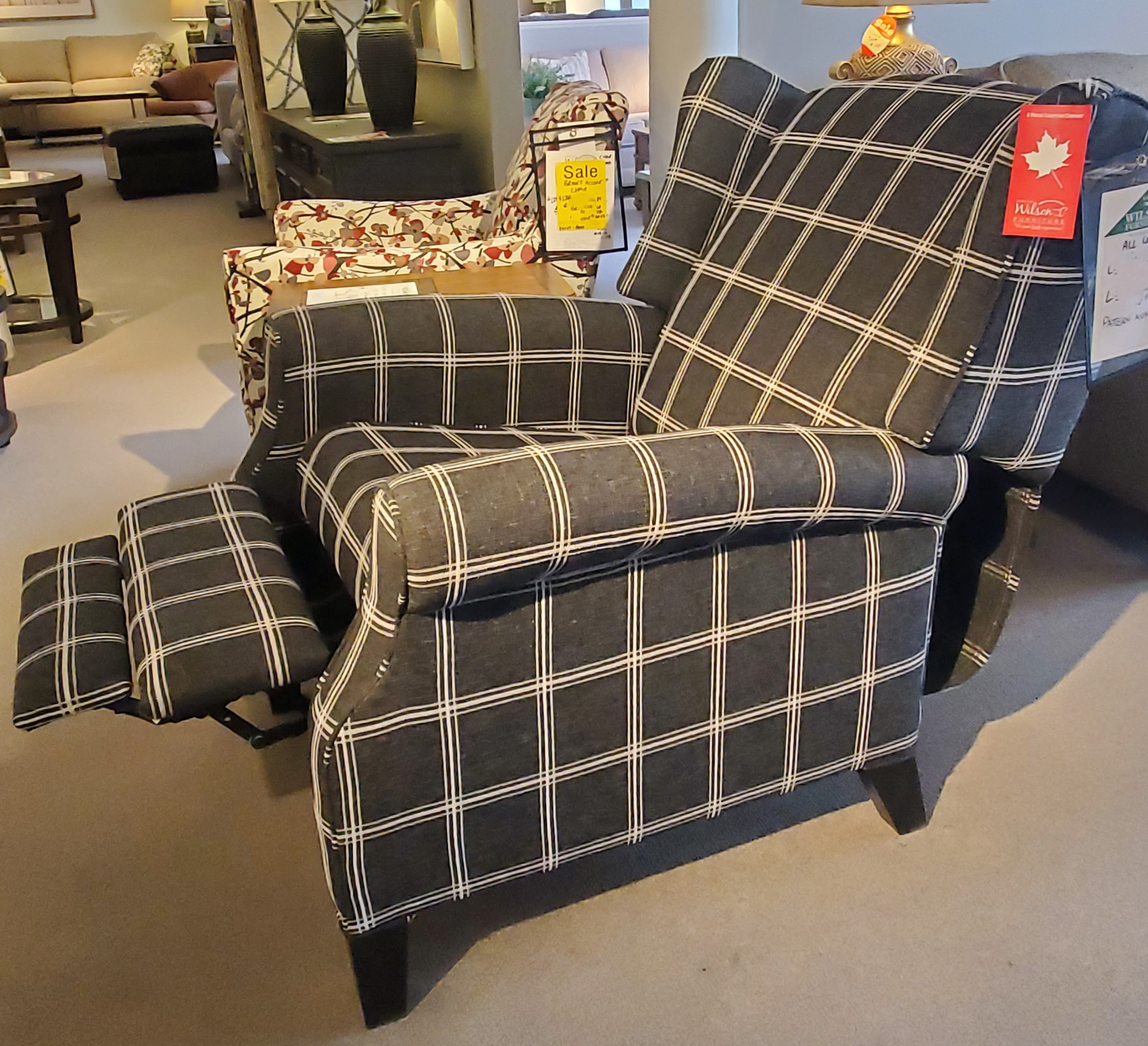 Classic Wide Reclining Wing Chair FLOOR MODEL SALE