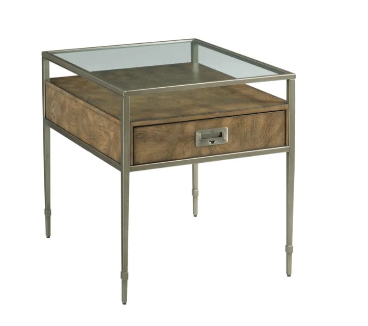 Rectangular coffee and end tables with glass top