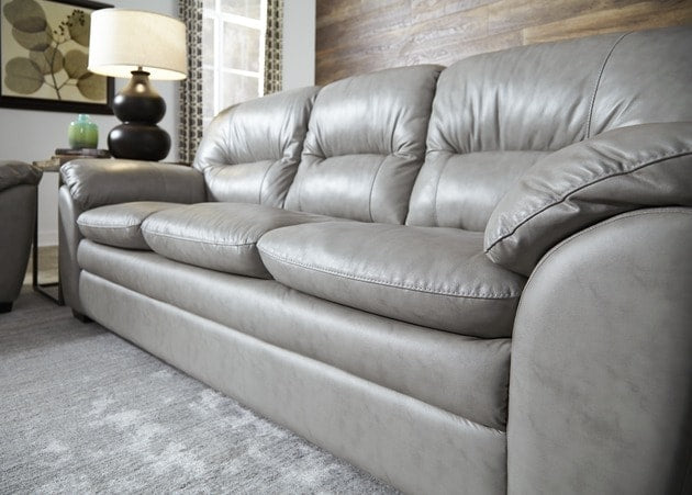 Amisk-Palliser-grey-leather-sofa-angle-view