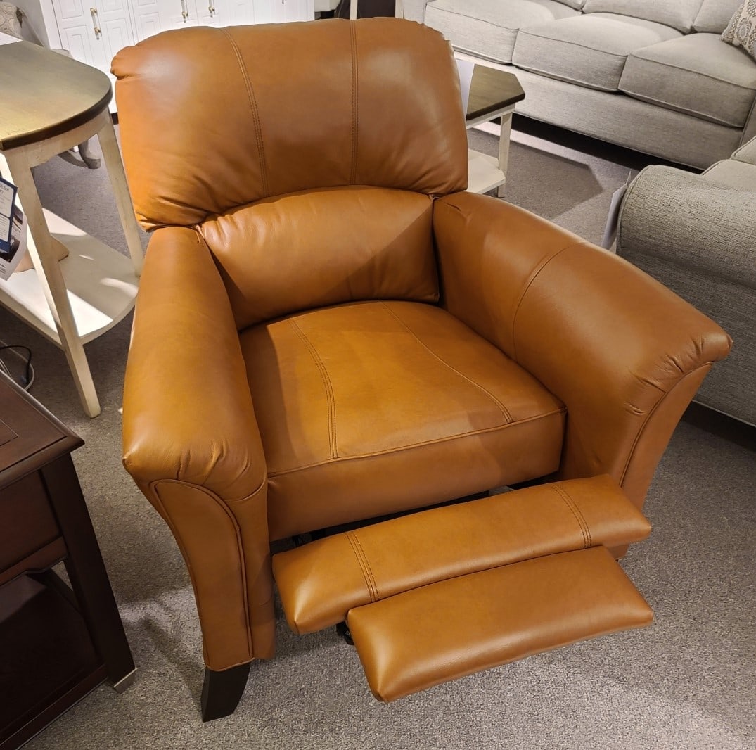 all leather push back recliner