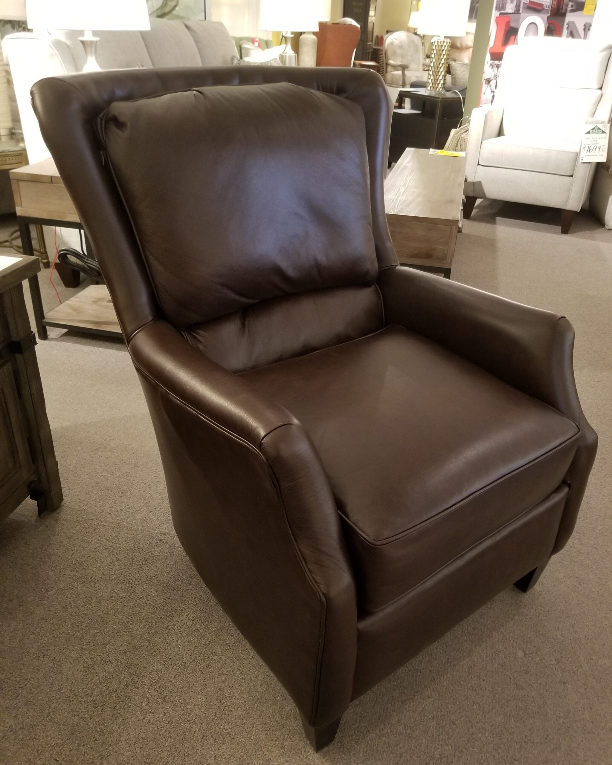 high back all leather chair