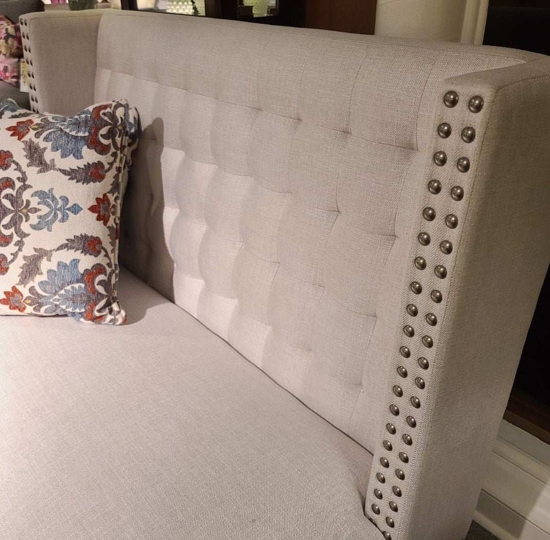 High Back Tufted Bench