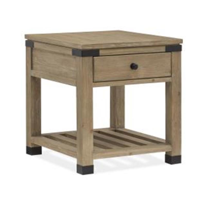 Wire-Brushed End Tables